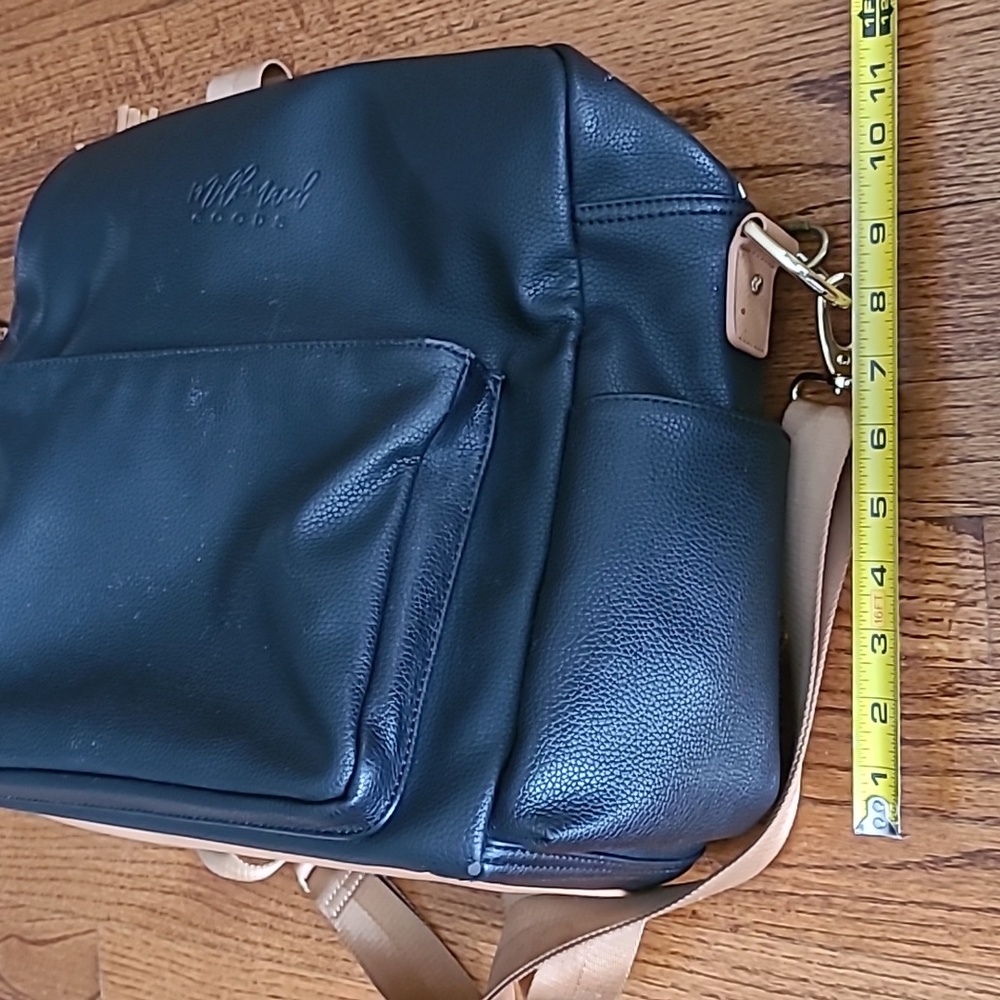 Milkmaid Black and Tan Backpack Diaper Bag - Picture 12 of 13